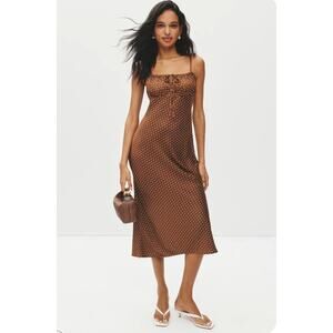 Ciao Lucia Leo Brown polka dots Dress Size M